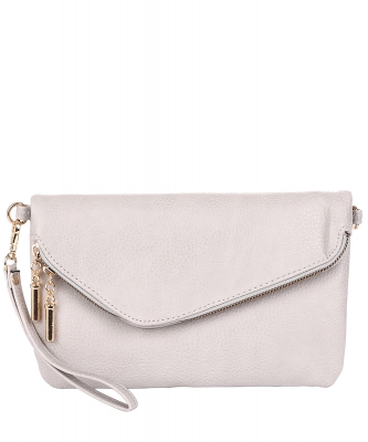 Leopard Envelope Clutch Crossbody Bag AD2585  LIGHT GRAY